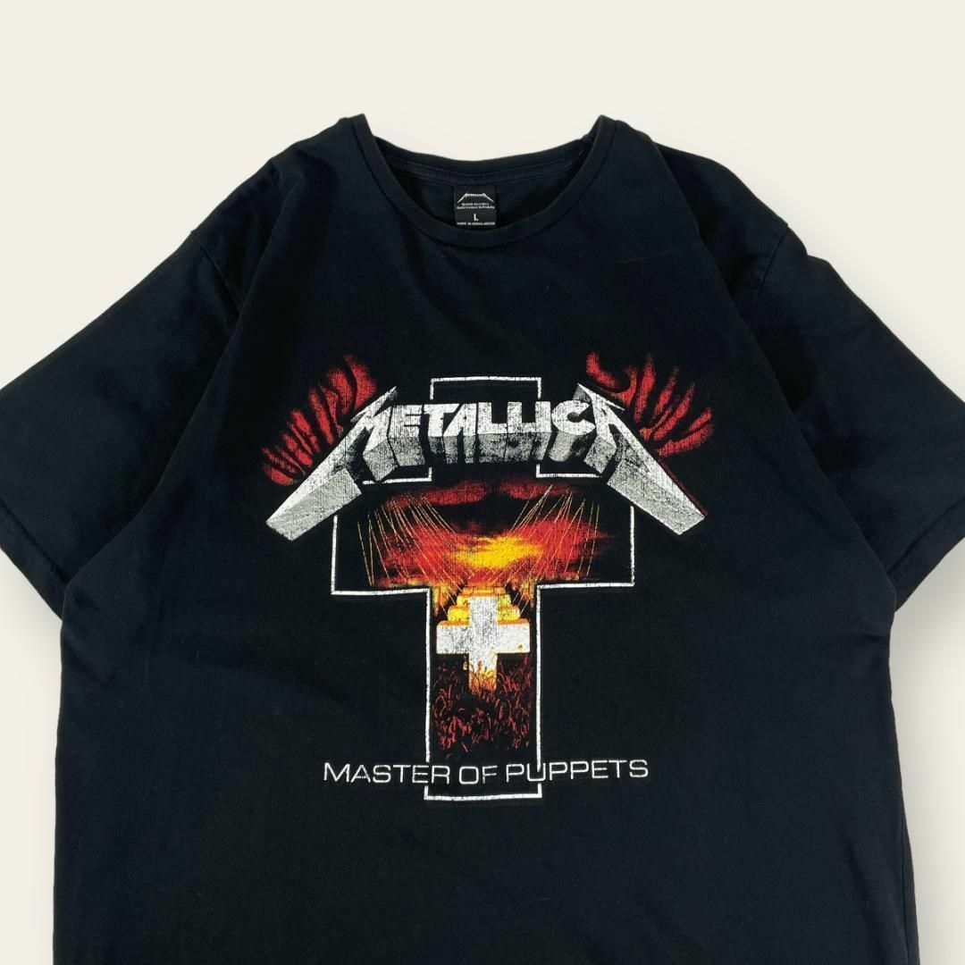 MUSIC TEE(ミュージックティー)の人気バンド メタリカ オフィシャル マスターオブパペッツ 黒 ブラック Tシャツ メンズのトップス(Tシャツ/カットソー(半袖/袖なし))の商品写真