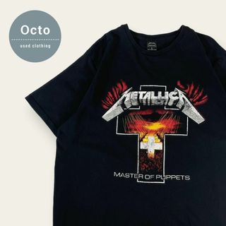 ミュージックティー(MUSIC TEE)の人気バンド メタリカ オフィシャル マスターオブパペッツ 黒 ブラック Tシャツ(Tシャツ/カットソー(半袖/袖なし))