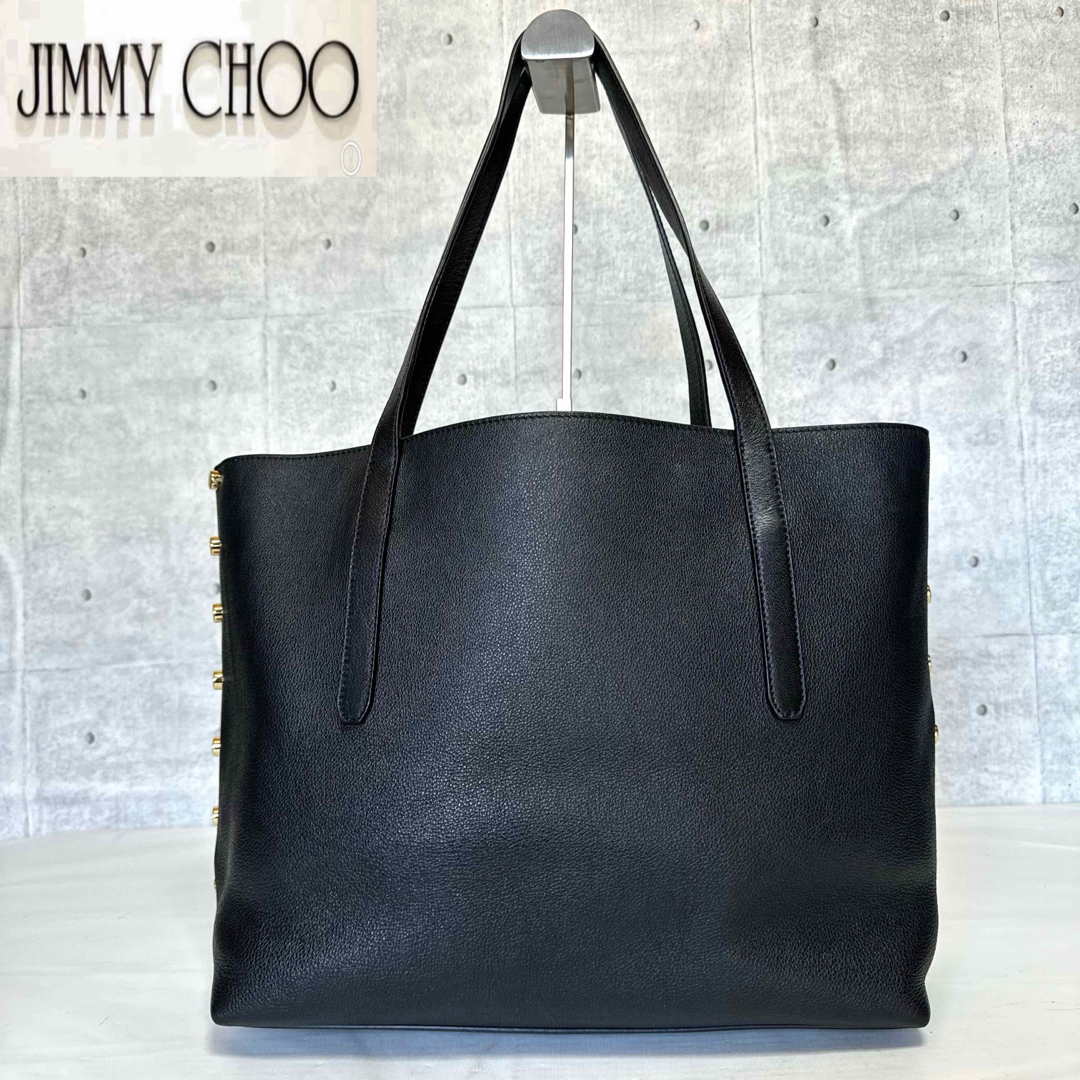 JIMMY CHOO(ジミーチュウ)の【良品】JIMMY CHOO TWIST EAST ロゴ型押し A4トートバッグ レディースのバッグ(トートバッグ)の商品写真