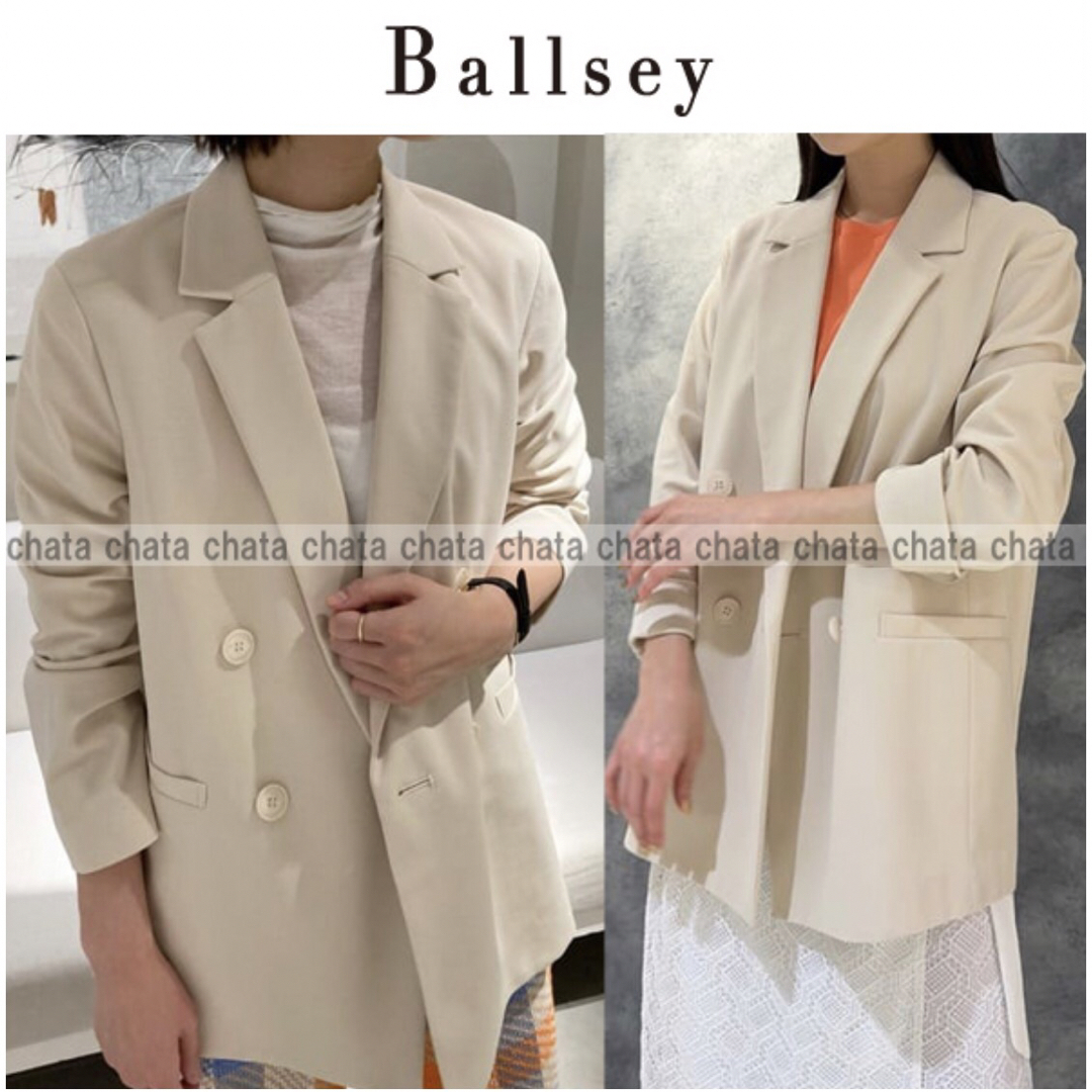 Ballsey(ボールジィ)の2023SS【BALLSEY】プレシャスモック ダブルブレストジャケット レディースのジャケット/アウター(テーラードジャケット)の商品写真