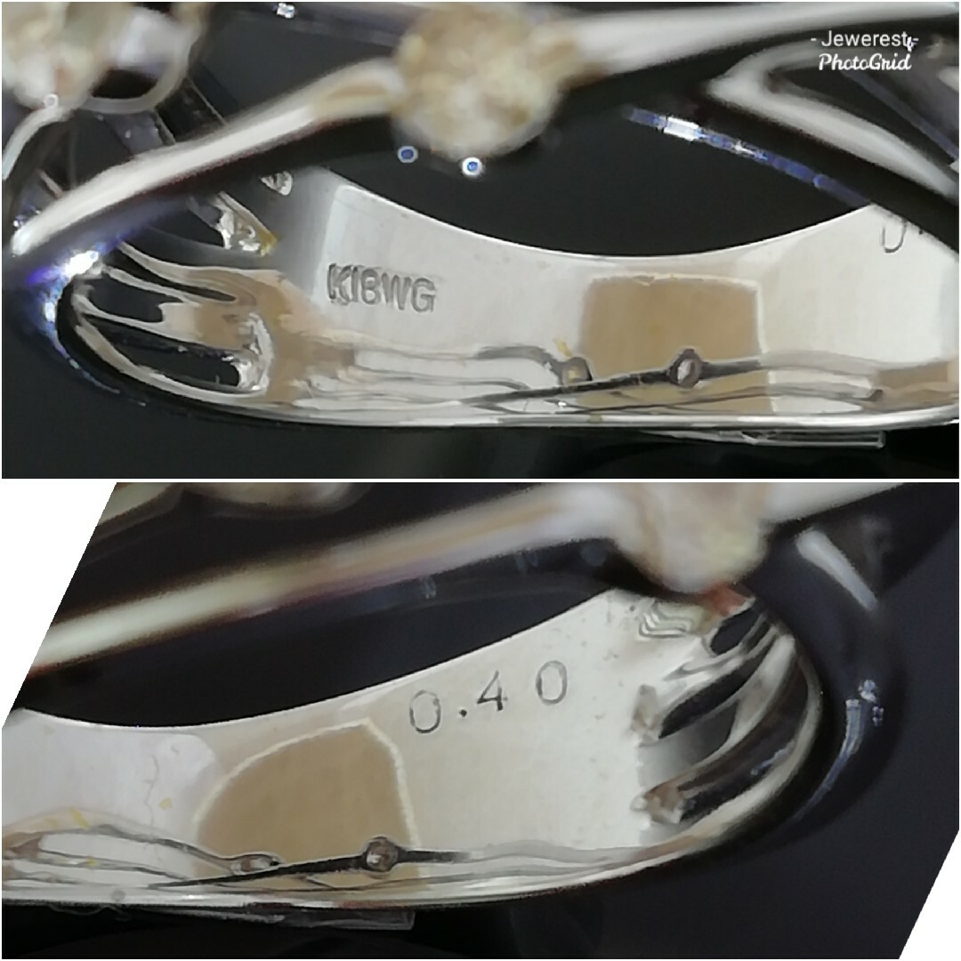 K18WG✨ダイヤ0.40ct✨立体を感じられる✨ダイヤリング✨お洒落 K18WG✨ダイヤ0.40ct✨立体を感じられる✨ダイヤリング✨お洒落