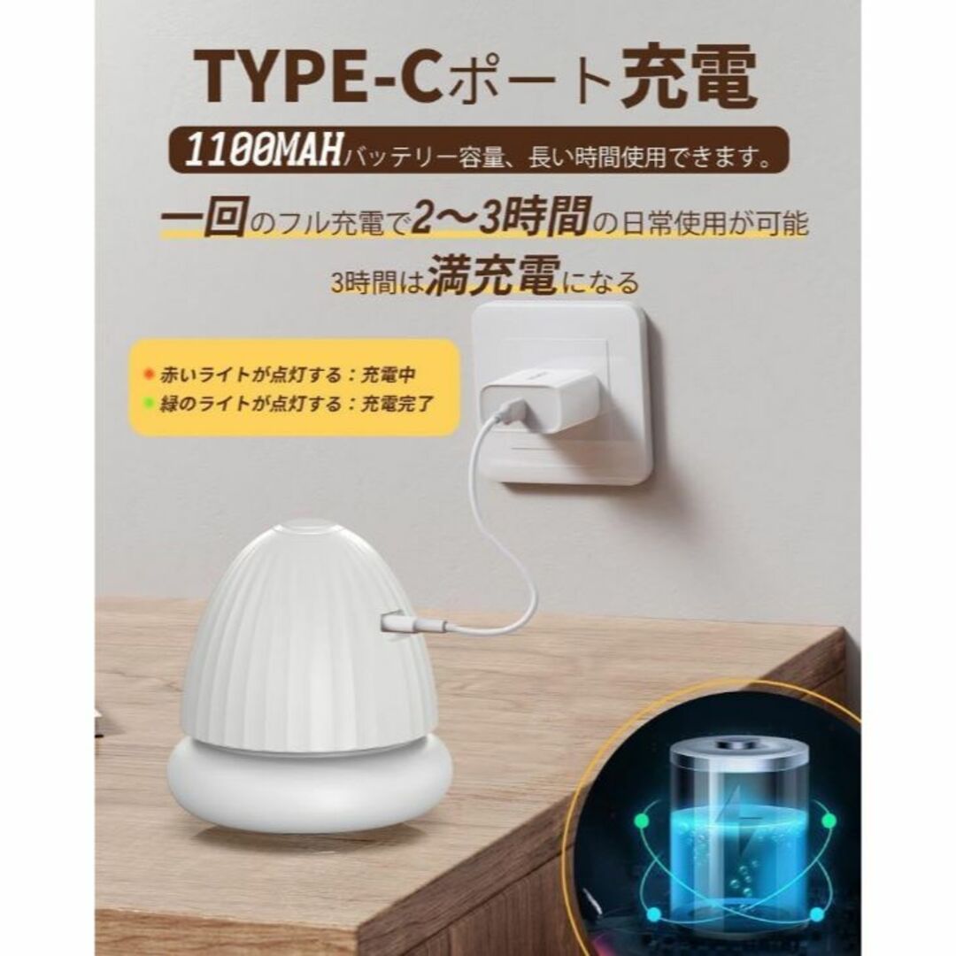 毛玉取り器 毛玉取り けだまとり 電動 強力6枚刃 コードレス式 Type-C スマホ/家電/カメラの生活家電(その他)の商品写真