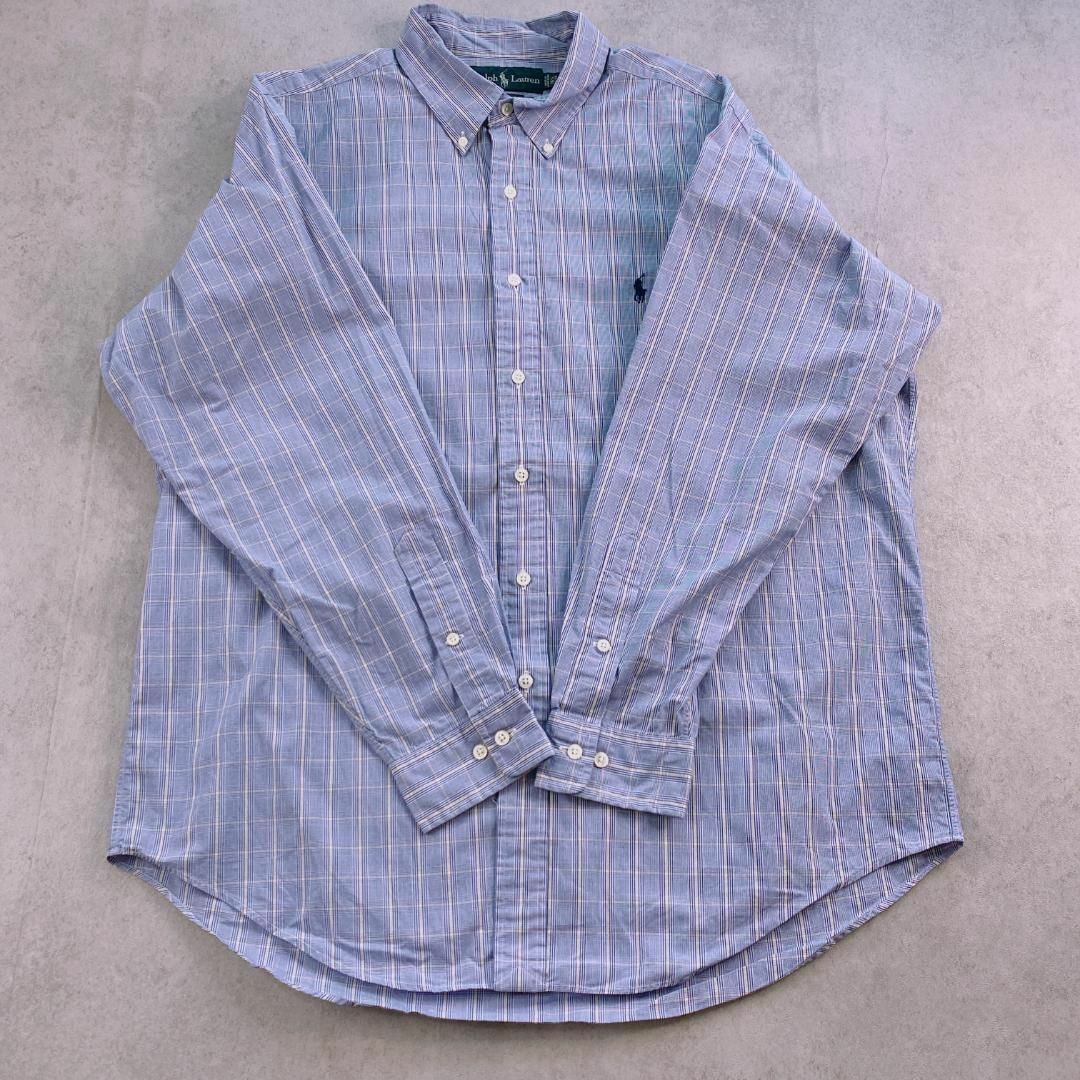 Ralph Lauren(ラルフローレン)のRalph Lauren　ヤーマス　長袖シャツ　BDシャツ　古着　ブルー系　XL メンズのトップス(Tシャツ/カットソー(七分/長袖))の商品写真