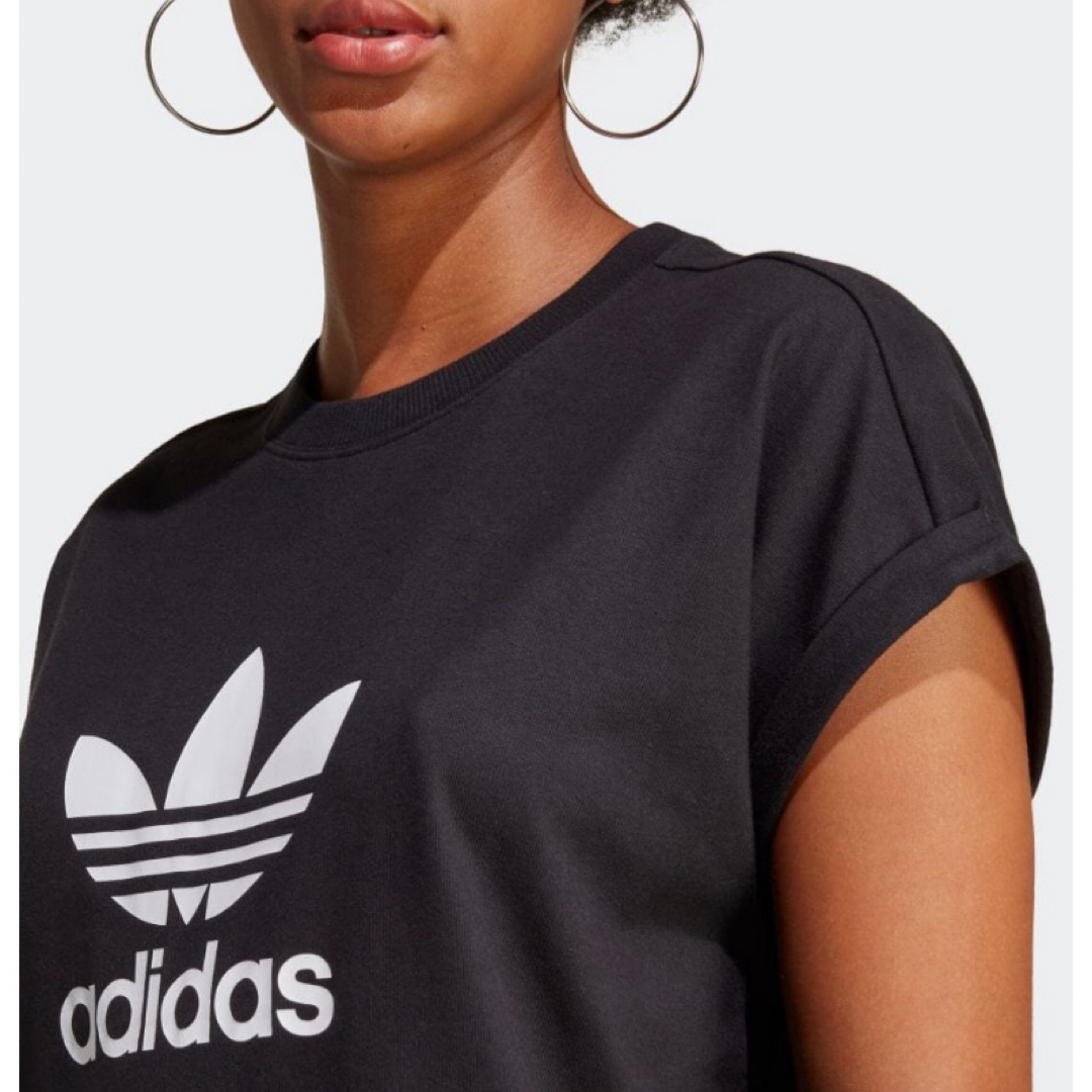 adidas(アディダス)の新品 アディダス クラッシックス トレフォイル Ｔシャツ ワンピース Sサイズ レディースのワンピース(ミニワンピース)の商品写真