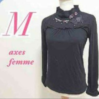 アクシーズファム(axes femme)のaxes femme　アクシーズファム　長袖トップス　きれいめコーデ　花柄レース(カットソー(長袖/七分))