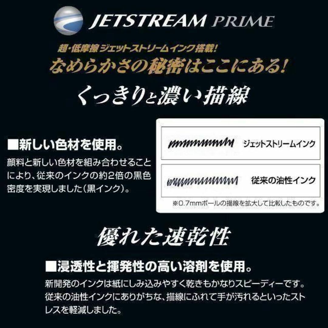 三菱鉛筆(ミツビシエンピツ)の三菱鉛筆 ボールペン替芯 ジェットストリームエッジ 0.28 黒 10本 インテリア/住まい/日用品の文房具(ペン/マーカー)の商品写真