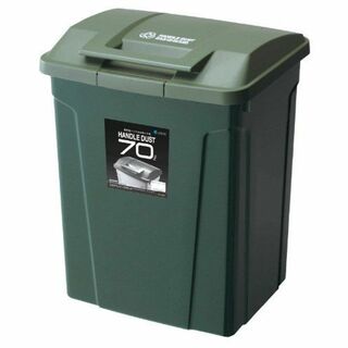 【色: グリーン】アスベル フタ付きゴミ箱 SPハンドル付ダストボックス しっか(ごみ箱)
