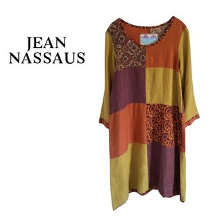 ジーンナッソーズ(jean nassaus)のJEAN NASSAUS ジーンナッソーズ ワンピース リネン混　春秋(ロングワンピース/マキシワンピース)