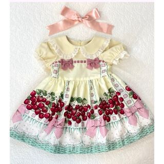 シャーリーテンプル(Shirley Temple)のシャーリーテンプル チェリーバスケットワンピース新品タグ付き110cm(ワンピース)