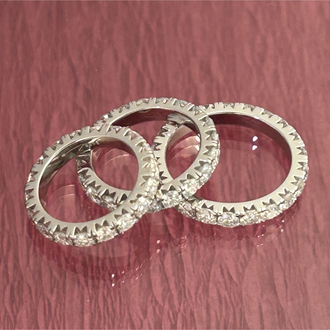 MR03-1／ 8号3㎜ フルエタニティ モアサナイト リング♡シルバー925 レディースのアクセサリー(リング(指輪))の商品写真