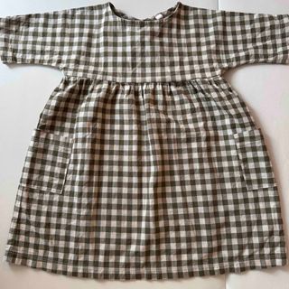 コドモビームス(こどもビームス)のorganic zoo olive gingham ワンピース 1-2y(ワンピース)