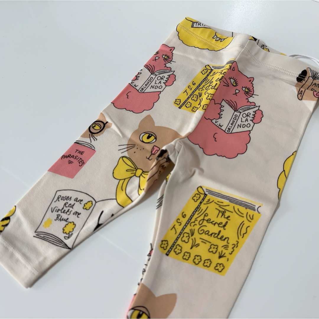 【新品未使用】mini rodini レギンス ベビー ネコ 62 キッズ/ベビー/マタニティのベビー服(~85cm)(パンツ)の商品写真