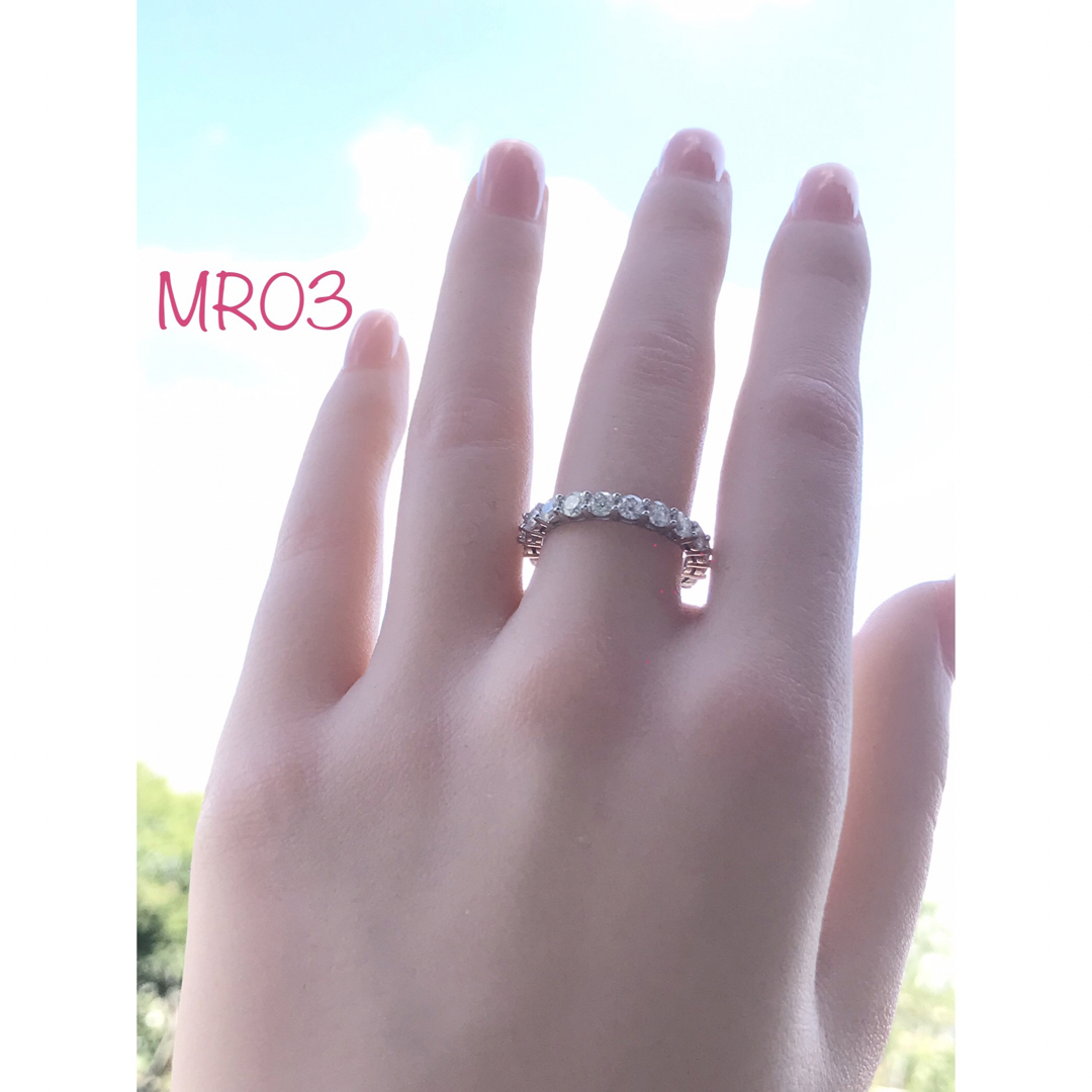 MR03-1／ 11.5号3㎜フルエタニティ モアサナイトリング♡シルバー925 レディースのアクセサリー(リング(指輪))の商品写真
