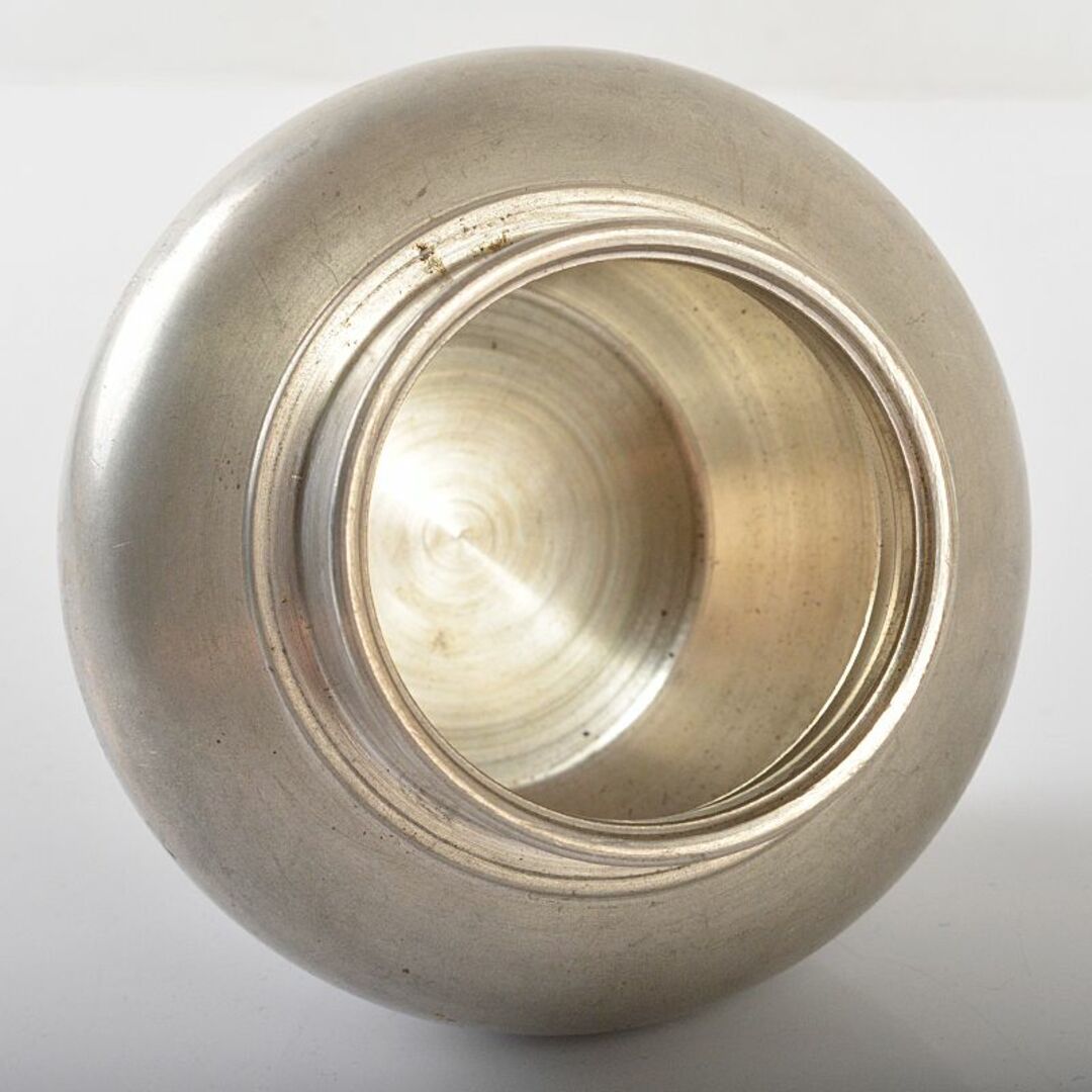 煎茶道具 継山造 本錫 茶壷 茶心壷 約264g 時代箱付 M R6852の 煎茶道具 継山造 本錫 茶壷 茶心壷 約264g 時代箱付 M R6852の