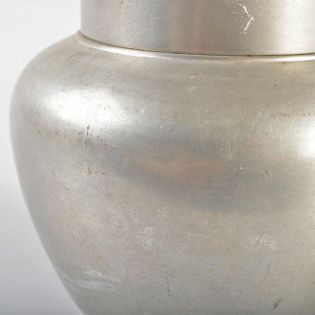 煎茶道具 継山造 本錫 茶壷 茶心壷 約264g 時代箱付 M R6852の 煎茶道具 継山造 本錫 茶壷 茶心壷 約264g 時代箱付 M R6852の
