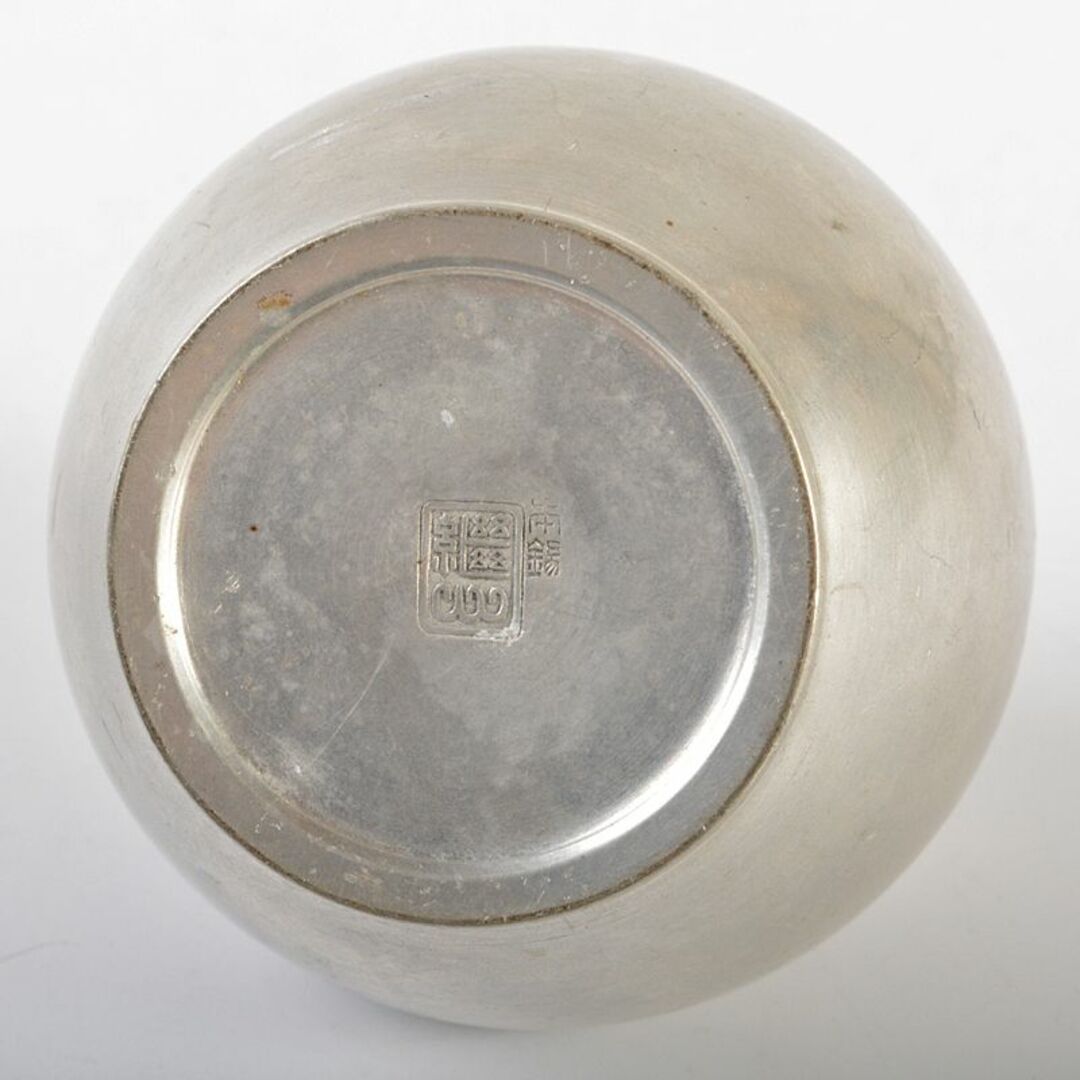 煎茶道具 継山造 本錫 茶壷 茶心壷 約264g 時代箱付 M R6852の 煎茶道具 継山造 本錫 茶壷 茶心壷 約264g 時代箱付 M R6852の