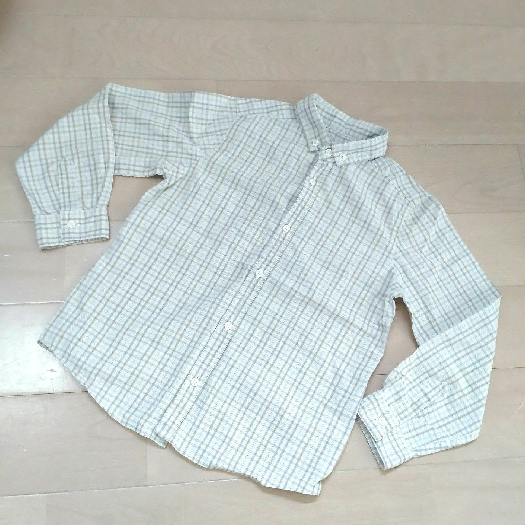 Bonpoint(ボンポワン)のBonpoint　ボンポワン 120cm シャツ　チェック キッズ/ベビー/マタニティのキッズ服男の子用(90cm~)(ブラウス)の商品写真