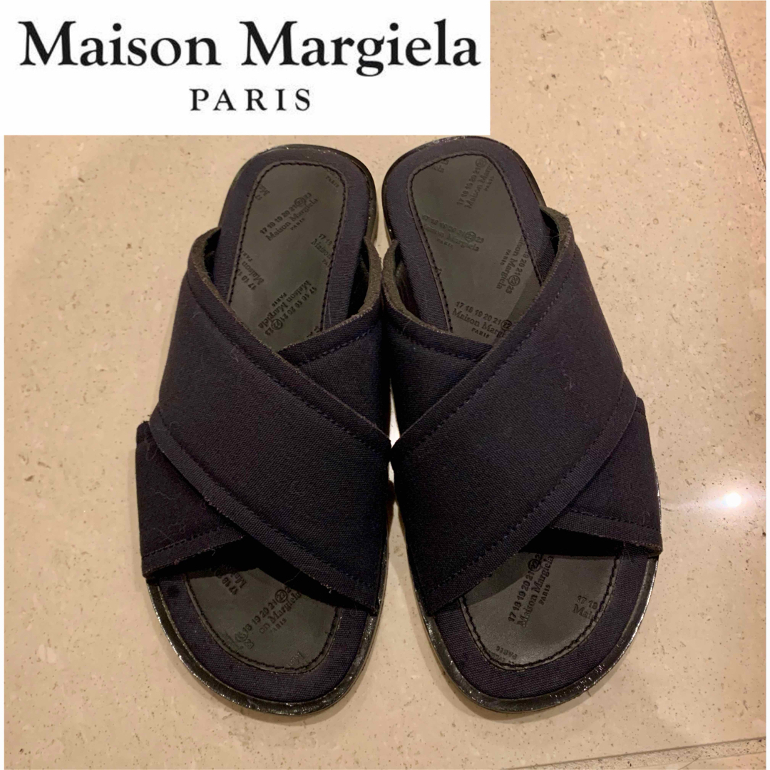 Maison Martin Margiela(マルタンマルジェラ)の【美品】Maison Margiela メゾンマルジェラ　クロスサンダル メンズの靴/シューズ(サンダル)の商品写真