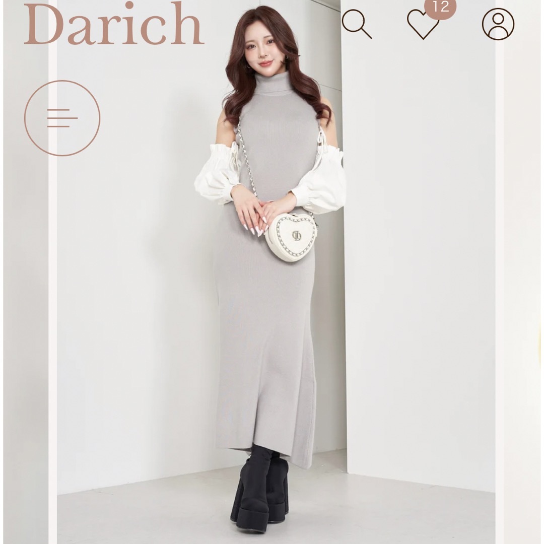 Darich(ダーリッチ)のハートモチーフミニバッグ レディースのバッグ(ショルダーバッグ)の商品写真