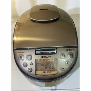 ヒタチ(日立)の【中古】日立 圧力IH炊飯ジャー（5.5合炊き） ライトブラウンHITACHI 極上炊き分け RZ-BG10M-T(炊飯器)