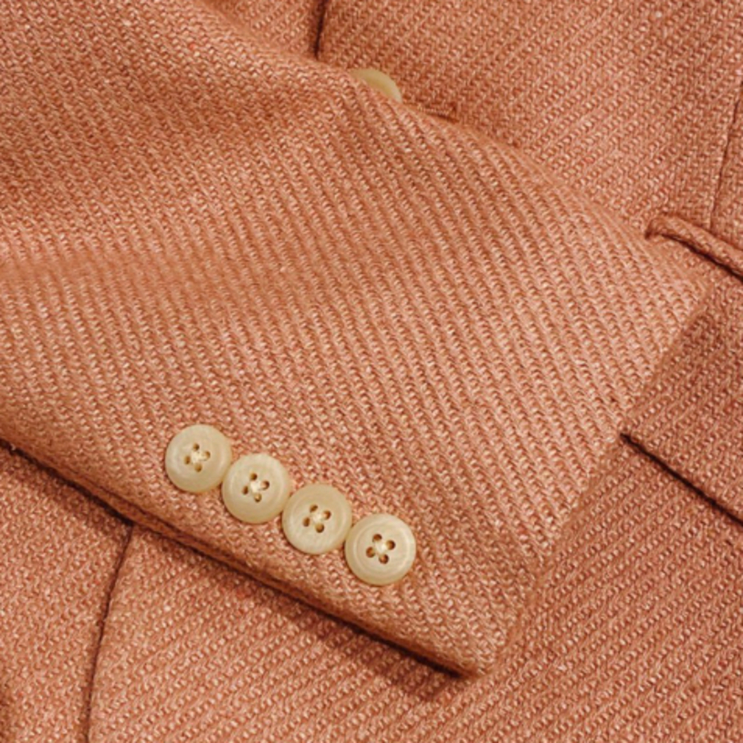 Ralph Lauren(ラルフローレン)のラルフローレン シルク×ウールテーラードジャケット ピンク サイズ9 レディースのジャケット/アウター(テーラードジャケット)の商品写真