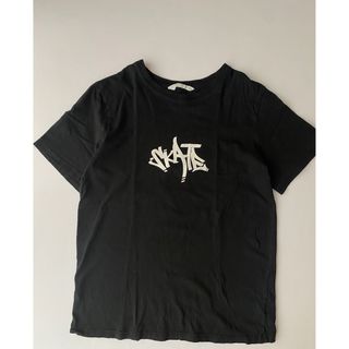 エイチアンドエム(H&M)のH&M エイチアンドエム　160 半袖Tシャツ　黒　スケート(Tシャツ/カットソー)