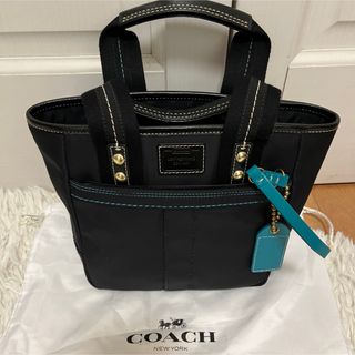 COACH - 《美品》 コーチ シグネチャー ドローストリング キャリー