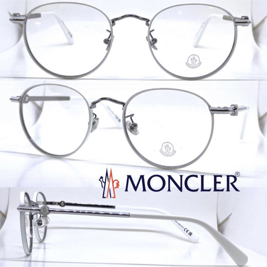 MONCLER(モンクレール)のMONCLER モンクレール ML5204-H 021 ホワイト メガネフレーム メンズのファッション小物(サングラス/メガネ)の商品写真