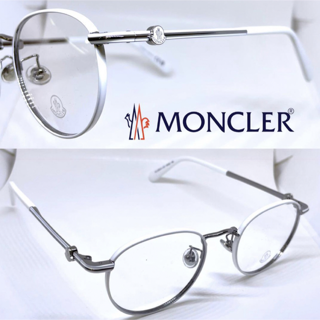 MONCLER モンクレール ML5204-H 021 ホワイト メガネフレーム