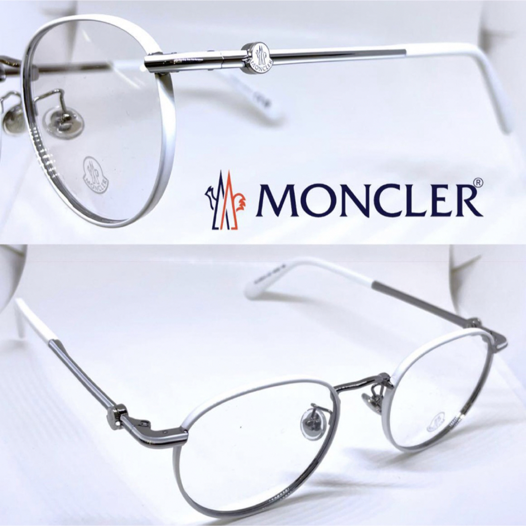 MONCLER(モンクレール)のMONCLER モンクレール ML5204-H 021 ホワイト メガネフレーム メンズのファッション小物(サングラス/メガネ)の商品写真