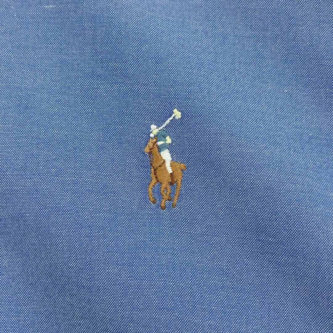 Ralph Lauren(ラルフローレン)のラルフローレン　YARMOUTH　刺繍ポニー　長袖　BDシャツ　古着　ブルー メンズのトップス(Tシャツ/カットソー(七分/長袖))の商品写真