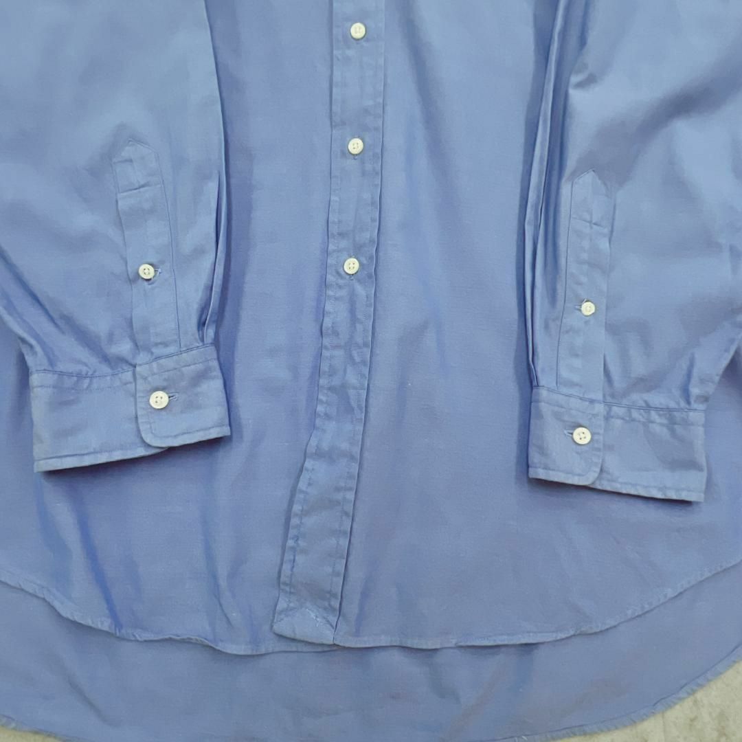 Ralph Lauren(ラルフローレン)のラルフローレン　YARMOUTH　刺繍ポニー　長袖　BDシャツ　古着　ブルー メンズのトップス(Tシャツ/カットソー(七分/長袖))の商品写真