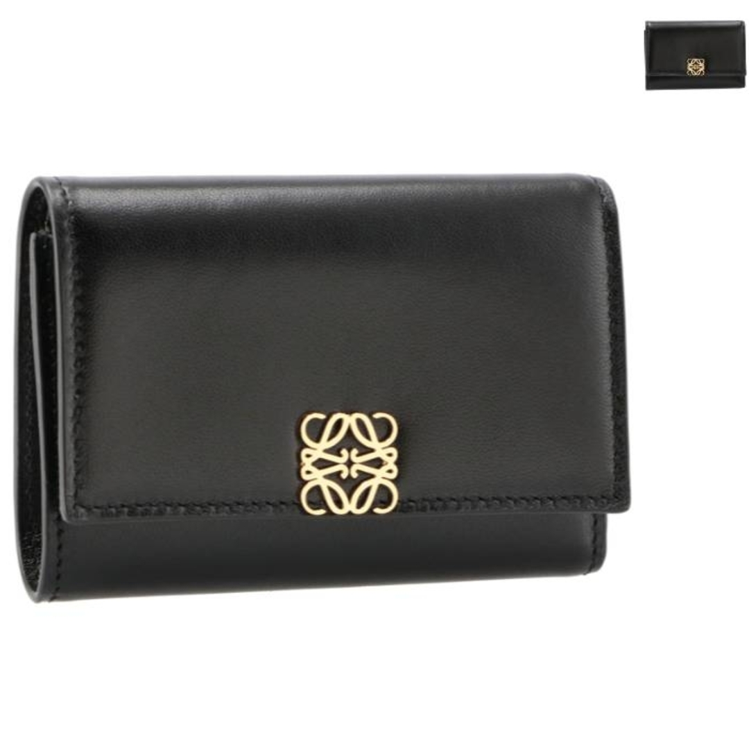LOEWE - ロエベ LOEWE 財布 三つ折り ミニ財布 アナグラム LOEWE - ロエベ LOEWE 財布 三つ折り ミニ財布 アナグラム