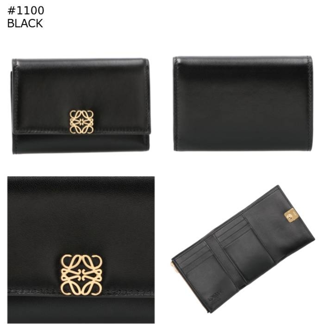 LOEWE - ロエベ LOEWE 財布 三つ折り ミニ財布 アナグラム LOEWE - ロエベ LOEWE 財布 三つ折り ミニ財布 アナグラム