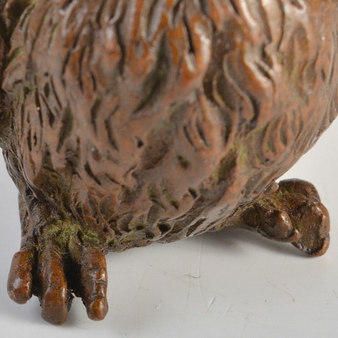 金工名品 古銅宣徳銅 鳥 紙鎮 置物 在銘 C R6874E 金工名品 古銅宣徳銅 鳥 紙鎮 置物 在銘 C R6874E