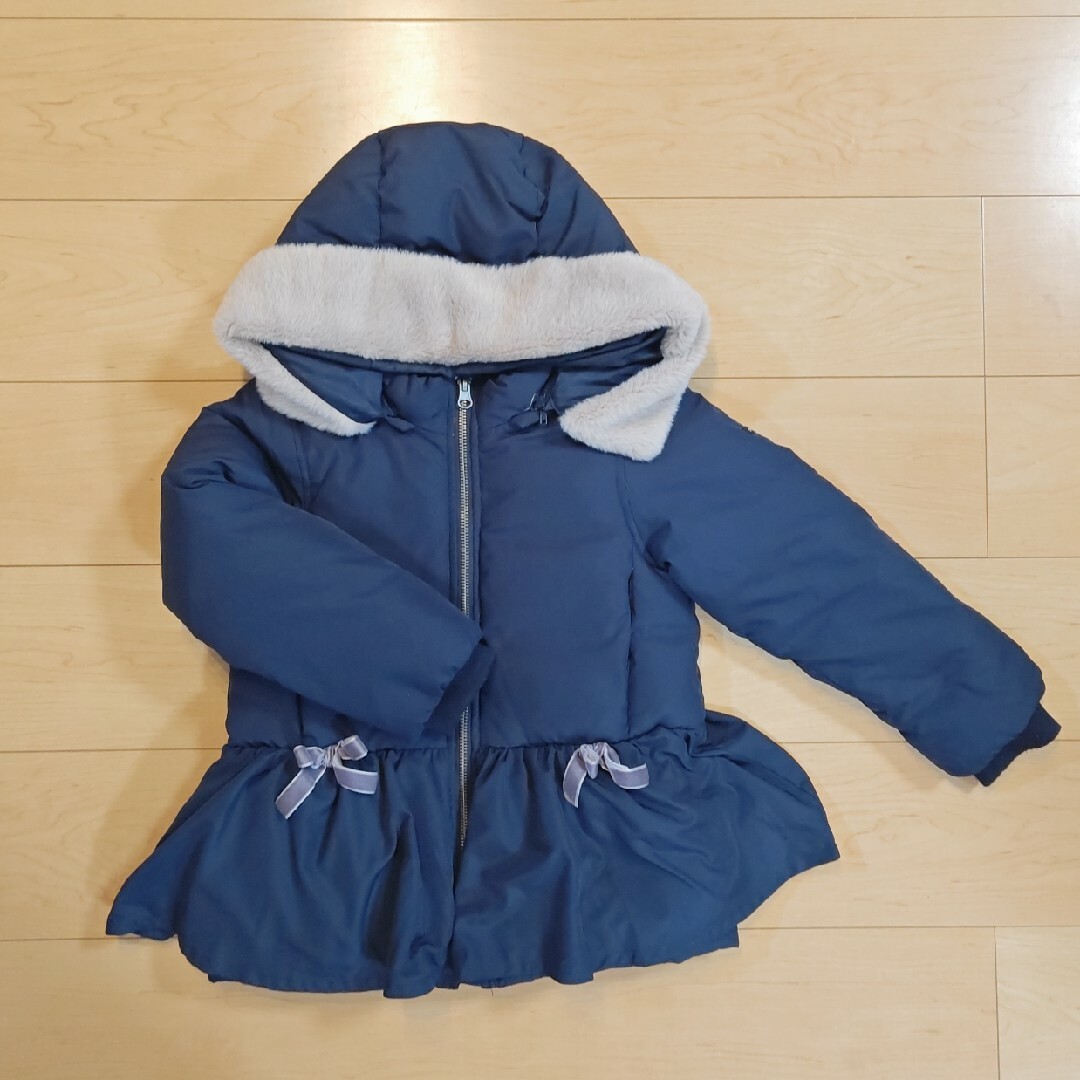 petit main(プティマイン)のプティマイン　ペプラムダウン入りジャケット120 キッズ/ベビー/マタニティのキッズ服女の子用(90cm~)(ジャケット/上着)の商品写真