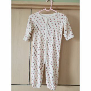 プチバトー(PETIT BATEAU)のプチバトー　カバーオール　6m/67cm　花柄　女の子(カバーオール)