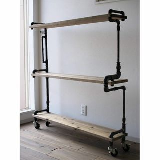 【現品限り】vintage iron shelf 1255*1200*300(棚/ラック/タンス)