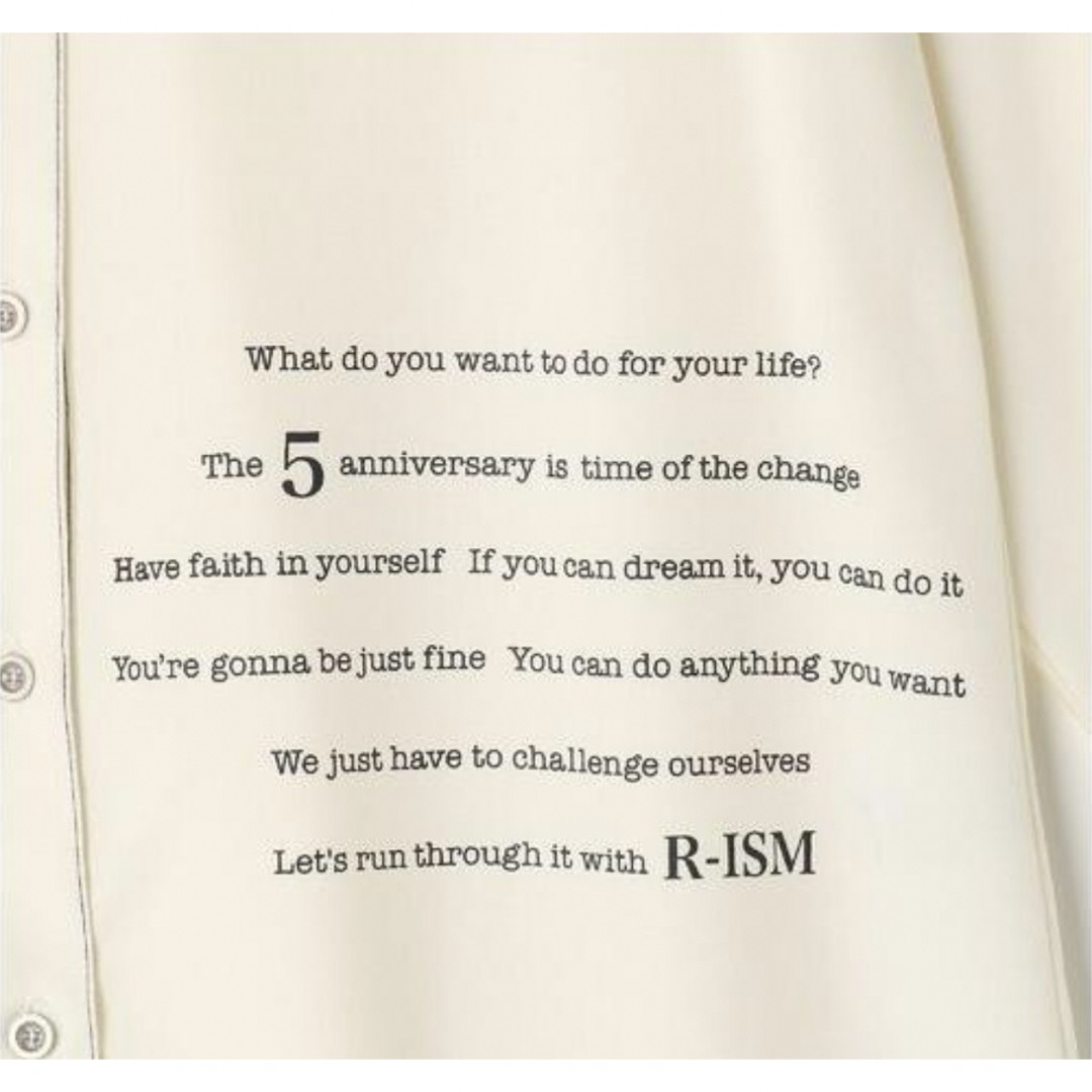 R-ISM メッセージプリントシャツ　 レディースのトップス(シャツ/ブラウス(長袖/七分))の商品写真