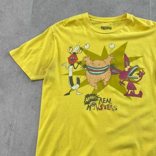 AAAHH!!! REAL MONSTERS　半袖Tシャツ　古着　イエロー　L(Tシャツ/カットソー(半袖/袖なし))