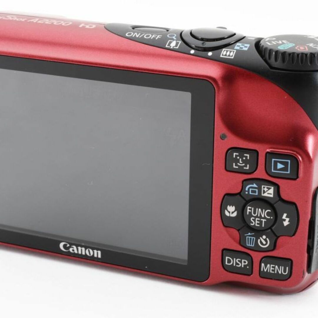 Canon(キヤノン)の✨箱付極美品✨Canon PowerShot A2200 レッド　デジカメ スマホ/家電/カメラのカメラ(コンパクトデジタルカメラ)の商品写真