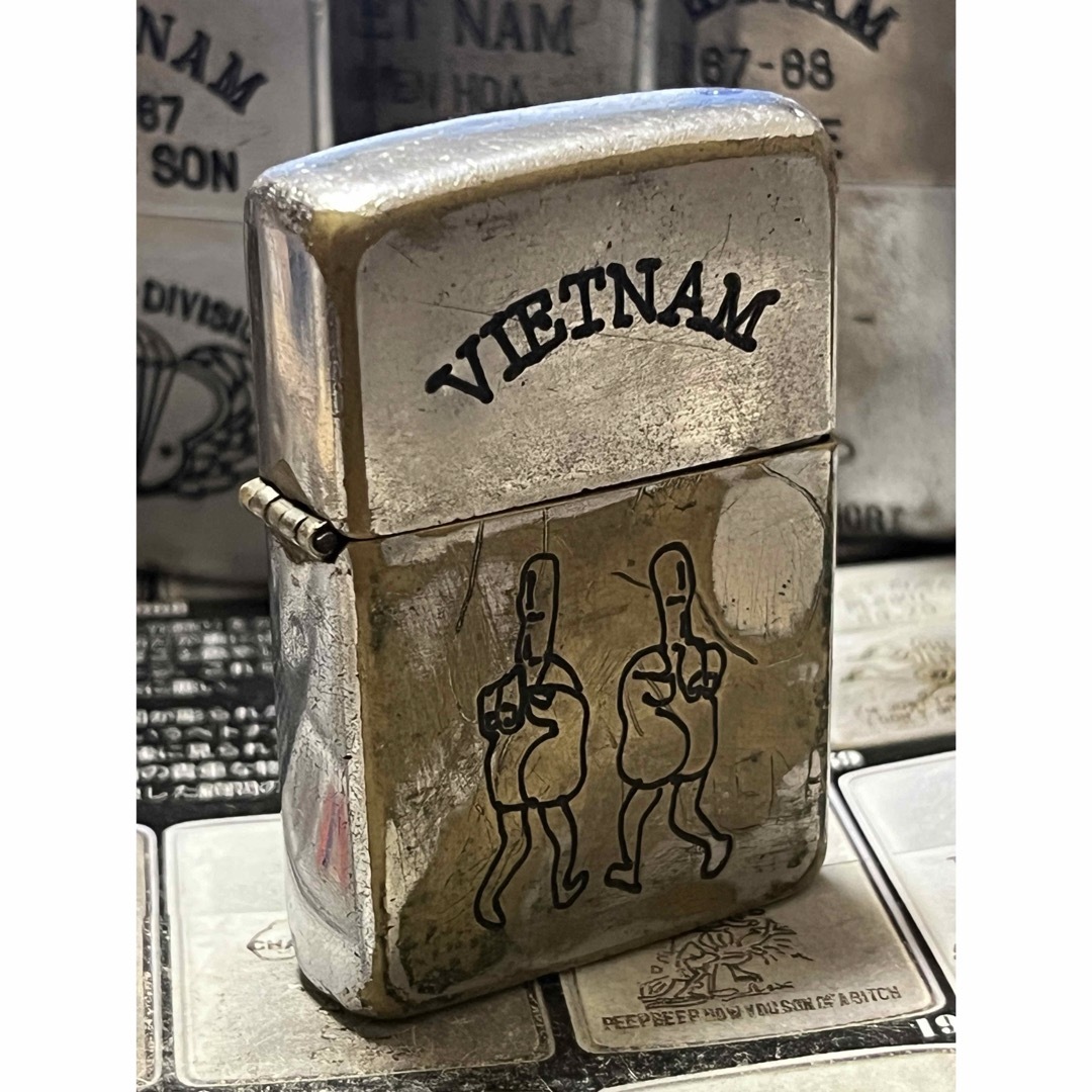 【ベトナムZIPPO】本物 1966年製ベトナムジッポー「ファックマン」VIET