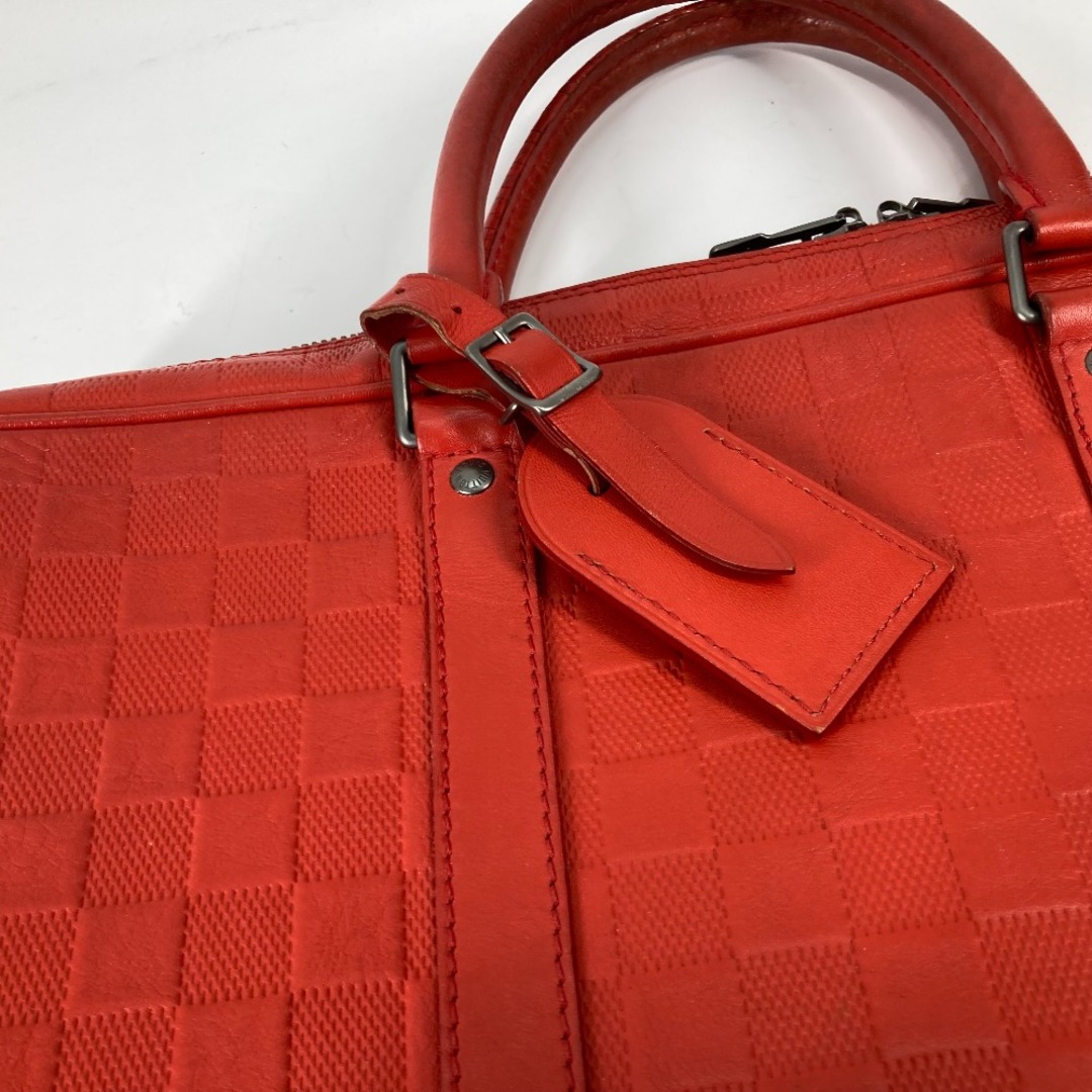 LOUIS VUITTON(ルイヴィトン)のルイヴィトン LOUIS VUITTON ポルトドキュマンヴォワヤージ PDV N41143 ダミエアンフィニ  トートバッグ カバン ハンドバッグ ビジネスバッグ ダミエアンフィニレザー レッド メンズのバッグ(ビジネスバッグ)の商品写真