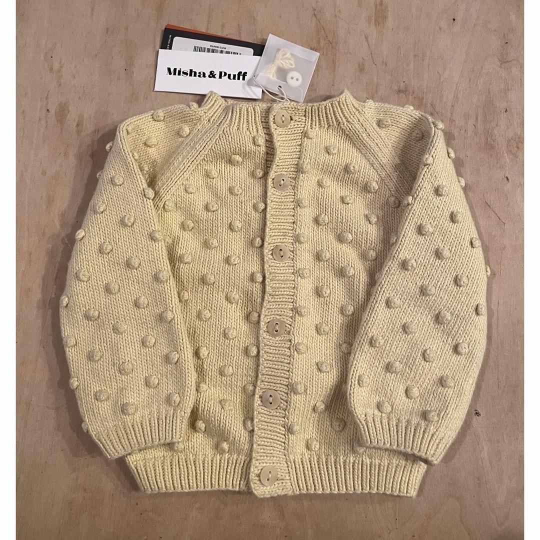 安い買付 Misha&Puffミーシャアンドパフpopcorn cardigan2-3y