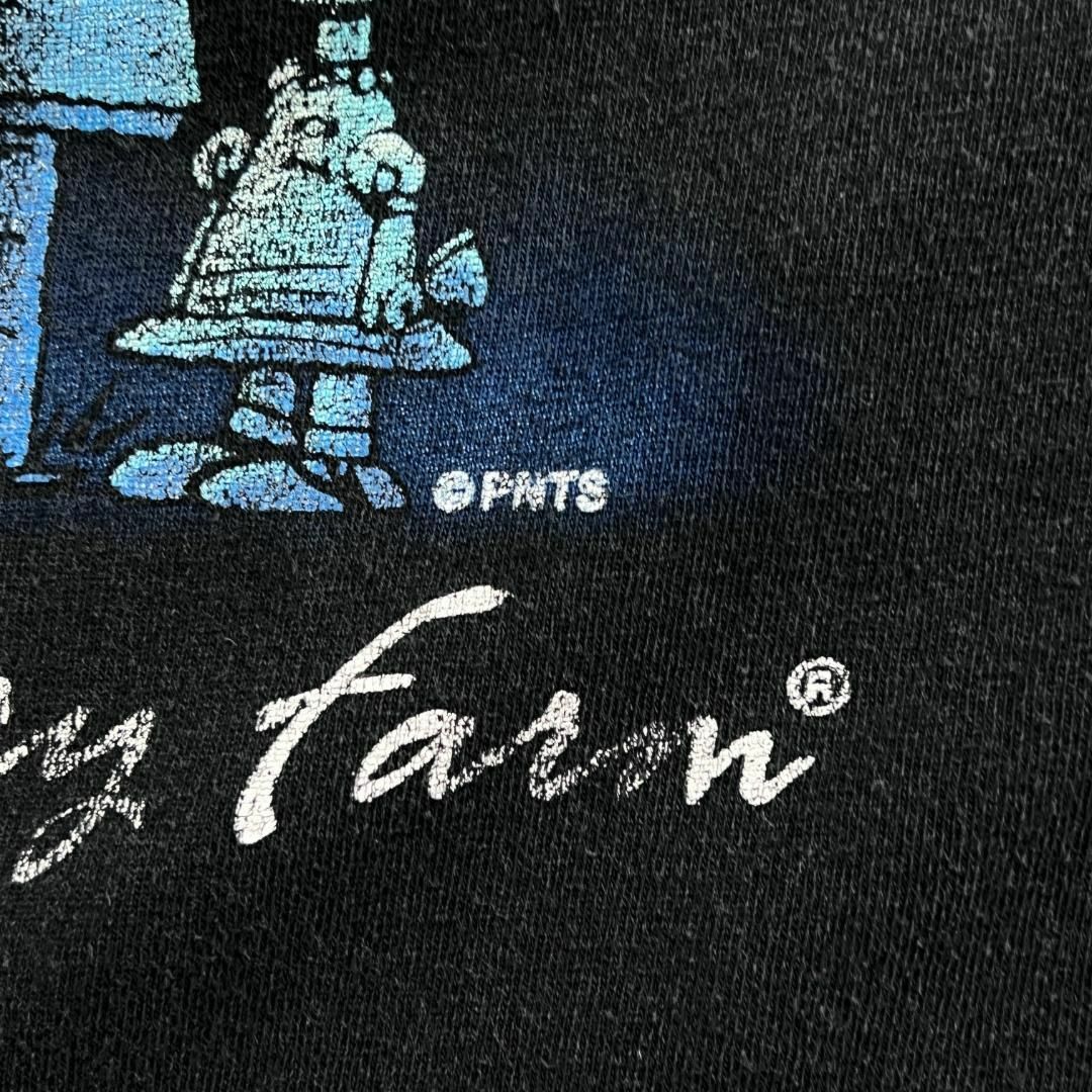 SNOOPY(スヌーピー)のスヌーピー　チャーリーブラウン　ルーシー　遊園地　Tシャツ　古着　ブラック　L メンズのトップス(Tシャツ/カットソー(半袖/袖なし))の商品写真