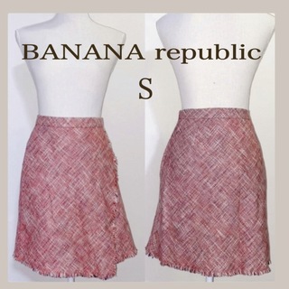Banana Republic - 【美品 S】BANANA republic ツィード ラップスカート