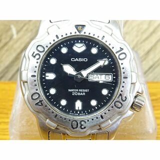 カシオ(CASIO)のK天025/ カシオ ダイバー クオーツ デイデイト 腕時計(腕時計(アナログ))