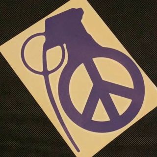 GRENADE グレネード PEACEBOMB STICKER 紫 ステッカー(アクセサリー)