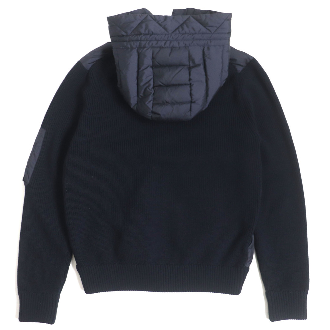 MONCLER(モンクレール)の美品 MONCLER モンクレール 2019年製 MAGLIONE ニット切替 フード・ロゴワッペン付き WZIP ダウンジャケット ネイビー L 正規品 メンズ メンズのジャケット/アウター(ダウンジャケット)の商品写真