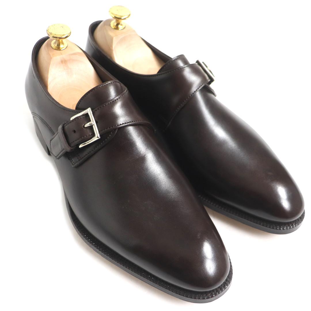 JOHN LOBB(ジョンロブ)の未使用品 John Lobb ジョンロブ REDMIRE レドマイヤー プレステージライン 7000ラスト モンクストラップ レザーシューズ ダークブラウン 7 英国製 メンズ メンズの靴/シューズ(その他)の商品写真